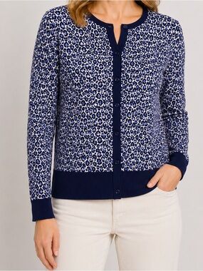 PARKHURST cheetah‎ print Dylan Cardigan size XL